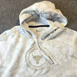 Under Armour Project Rock Hoodie‎ Womens S Veterans Day Camo Fleece Loose Flag